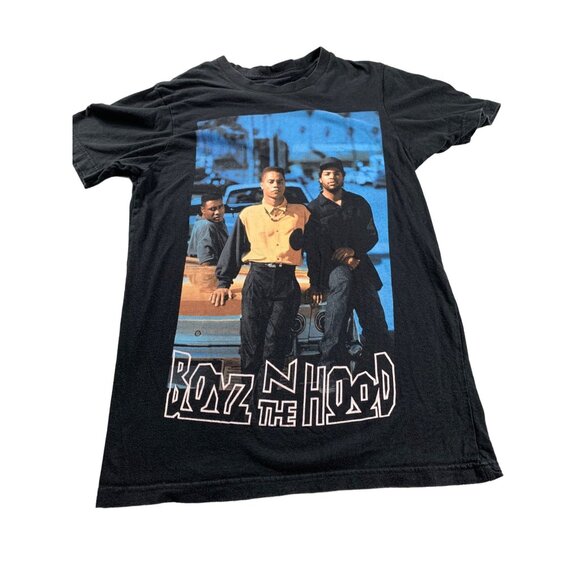 Boyz N The Hood Tops - Boyz N The Hood Women's Small Black T-Shirt Short Sleeve Ice Cube Rappers Compto